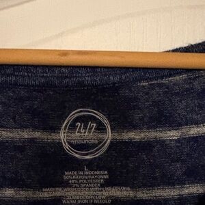 Maurices Navy and White Casual Tee